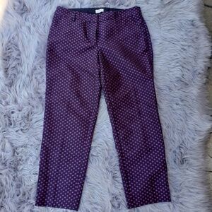 J.CREW black/pink dotted pant sz 6